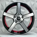 RIN 15X8 4-100 R1 SPORT 5156 BMF UNDERCUT RED ET20 CB73.1