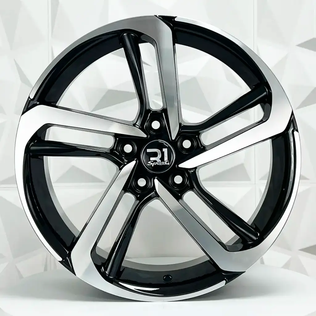 RIN 18X8 5-114.3 R1 SPORT DX218/A046 BLACK MACHINE FACE ET40 CB73.1