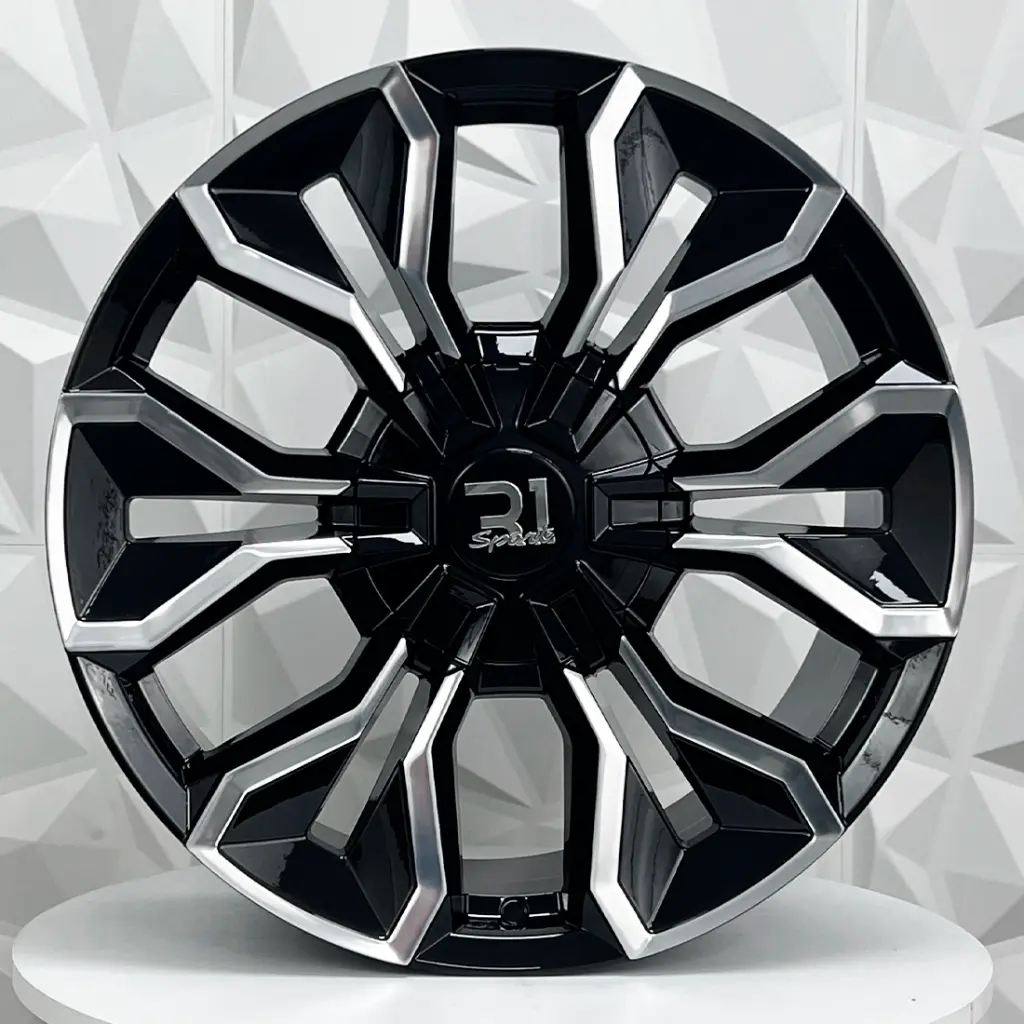 RIN 20X9 6-139.7 R1 SPORT YL/YC3331-FF BLACK POLISH ET28 CB78.1